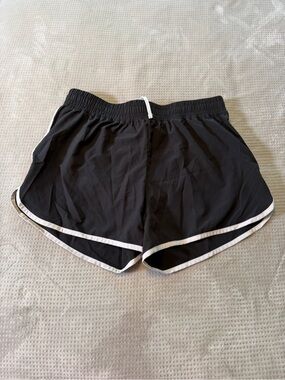 Champion Black Athletic Shorts with White Trim Small